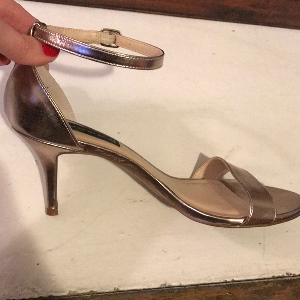 Steven by Steve Madden Viienna Gold Strappy Heels